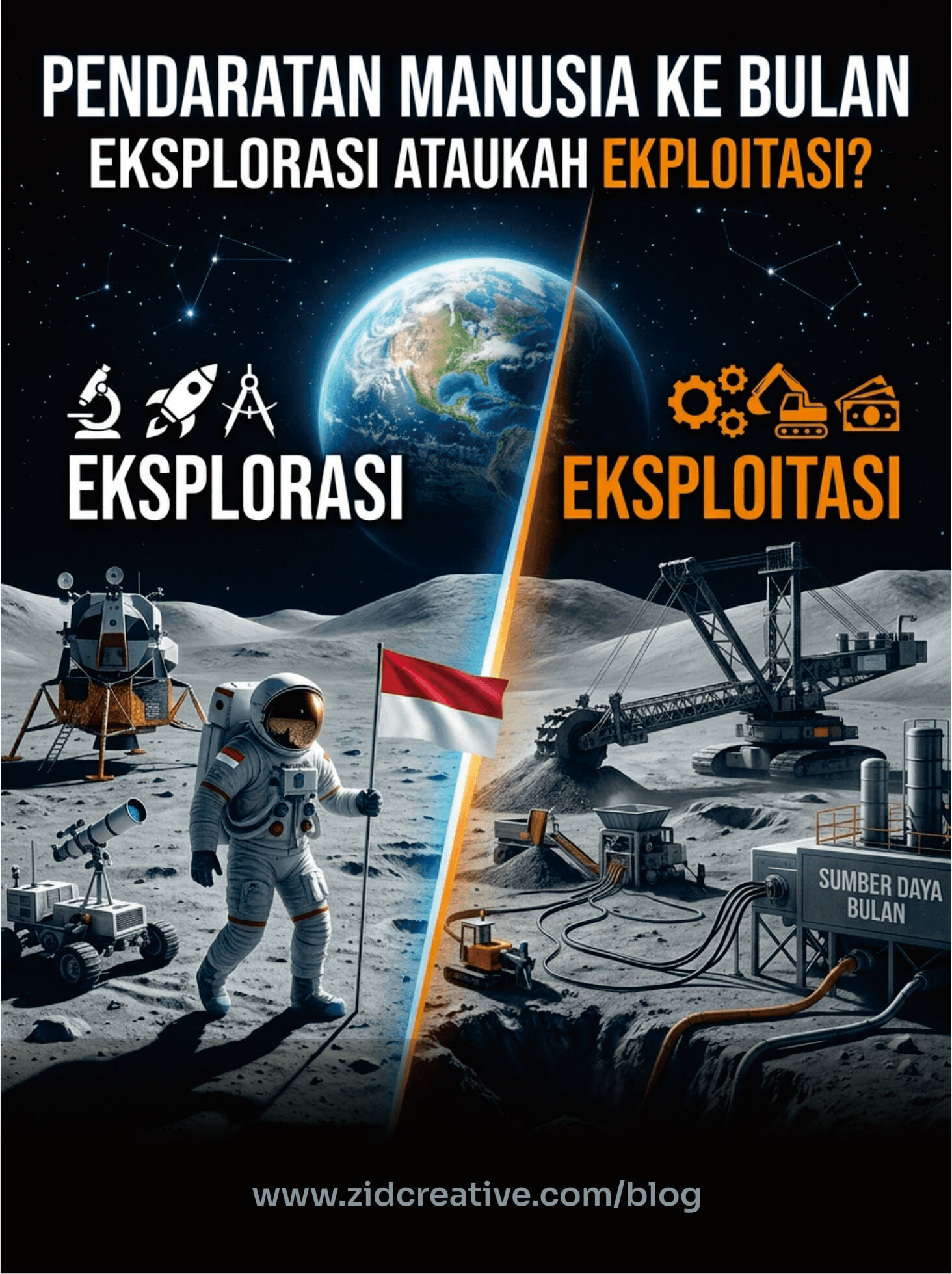 Pendaratan manusia ke Bulan, Eksplorasi ataukah Eksploitasi ?